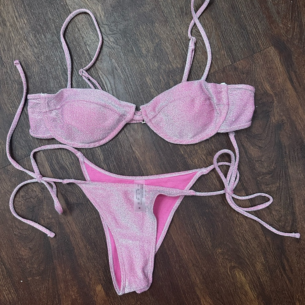 SHEIN Pink Glitter Bikini